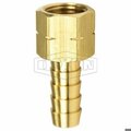 Dixon Left Hand Acetylene Coupling, 9/16-18 x 5/16 in Nominal, Female UNF x Hose Shank End Style, Brass, D 1540509K